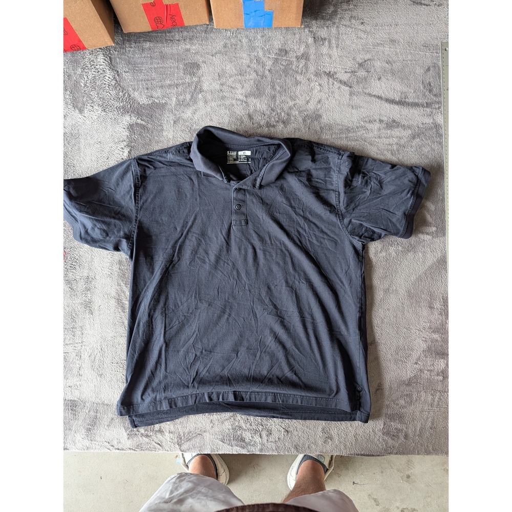 5.11 Tactical Mens XL Navy Blue Short Sleeve Professional Utility Polo Shirt